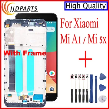 Novo Za Xiaomi Mi A1 LCD-Zaslon na Dotik z Okvirjem Zamenjati Za Xiaomi Mi 5x mi5x Lcd Zaslon MiA1 Lcd Acreen