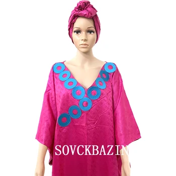 Afriške Bazin Riche Dolge Obleke Za Izvirne Ženske Dnevna Oblačila Dashiki Haljo Svate Vrh Kakovosti Bazena Obleke Šal
