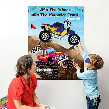 Pošast Tovornjak Pogodbenice Prednost Igre Pin Kolo na Pošast Tovornjak Otroci Rojstni dan Dekoracijo Baby Tuš Interaktivne Igre Darila