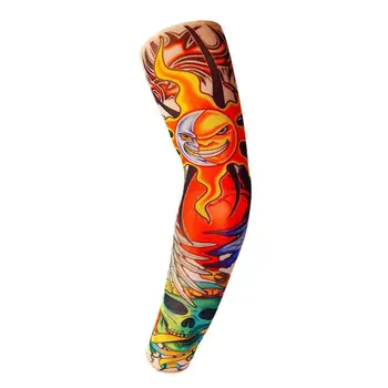 1pc Kolesarjenje Rokavi, Unisex 3D Tatoo UV Zaščito Elastična MTB Osvobodi Roko Varstvo Rokavi Kritje Kolesarske Opreme
