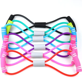 Hot Joga Gumi Fitnes Odpornost 8 Besedo Prsih Expander Vrv Trening Mišic Izpopolnjevalni Gume elastik za Športne Vadbe
