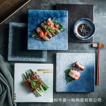 Japonski suši plošče, restavracije, zrezek, sashimi, keramične ravne plošče, Zahodni plošče, kamnite posode, žar ravne plošče