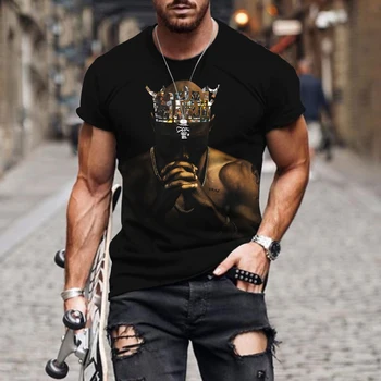 2022 Ｎew 3D Tiskanje majice Moške Poletje Moda Priložnostne Kratek Rokav Kul T Shirt Harajuku Ulične Prevelik Vrhovi 6XL