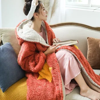 2021 Pozimi Toplo Kimono Plašč Coral Runo Ženske, Kopalni Plašč Srčkan Star Plašč Soft Sleepwear Debele Nightgown Flanela Salon Obrabe