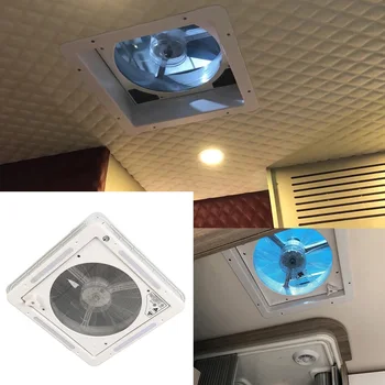 Prezračevanje Stropni Ventilator, 4 Lučka LED Anti Aging Insektov Dokaz RVs Strešnik Prezračevalni Ventilator za dovod Zraka Vtičnico Nizka raven Hrupa za Avtodom