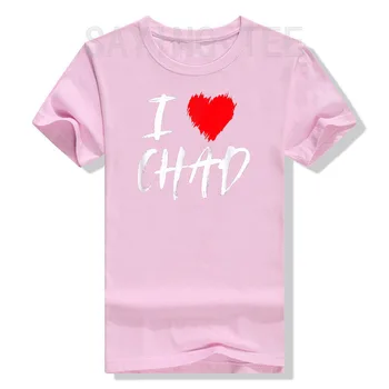 Ljubim Čad Mož, Oče, Sin, Fant Vnuk Rdeče Srce T-Shirt Smešno Izrekov Ponudbo Graphic Tee Vrhovi Pisma Natisnjena Obleke